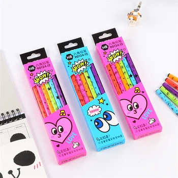 

DL Color pencil 12 six corner unleaded children to write HB environmental stationery wholesale Student creative stationery