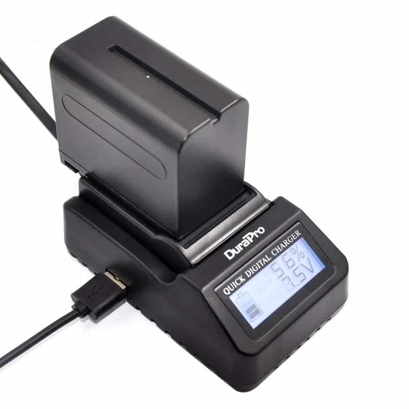 

1pc 7200mAh NP-F960 NP-F970 NPF960 NP F970 Battery+LCD Fast Charger for F960 F970 DCR-VX2100 HDR-AX2000 FX1 FX7 FX1000 HVR-V1J