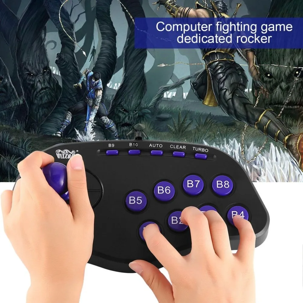 

For USB PC Street Fighter Joystick Dual Shock Arcade Game Stick Gamepad Controller Gaming Accessories For Windows XP/9x/2000