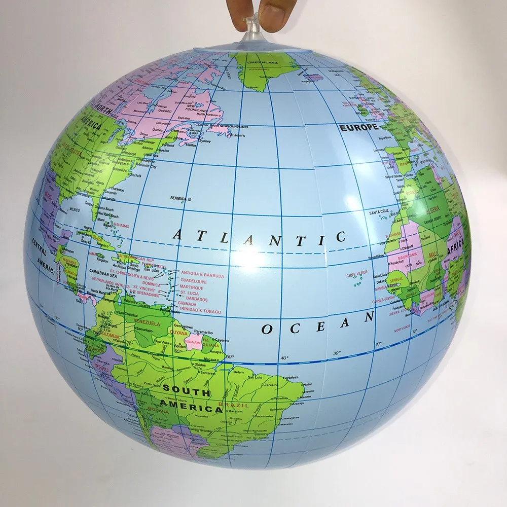 30 см надувной глобус мир Земля Карта океана мяч для обучения по географии обучающий пляжный шар для детей украшение офиса