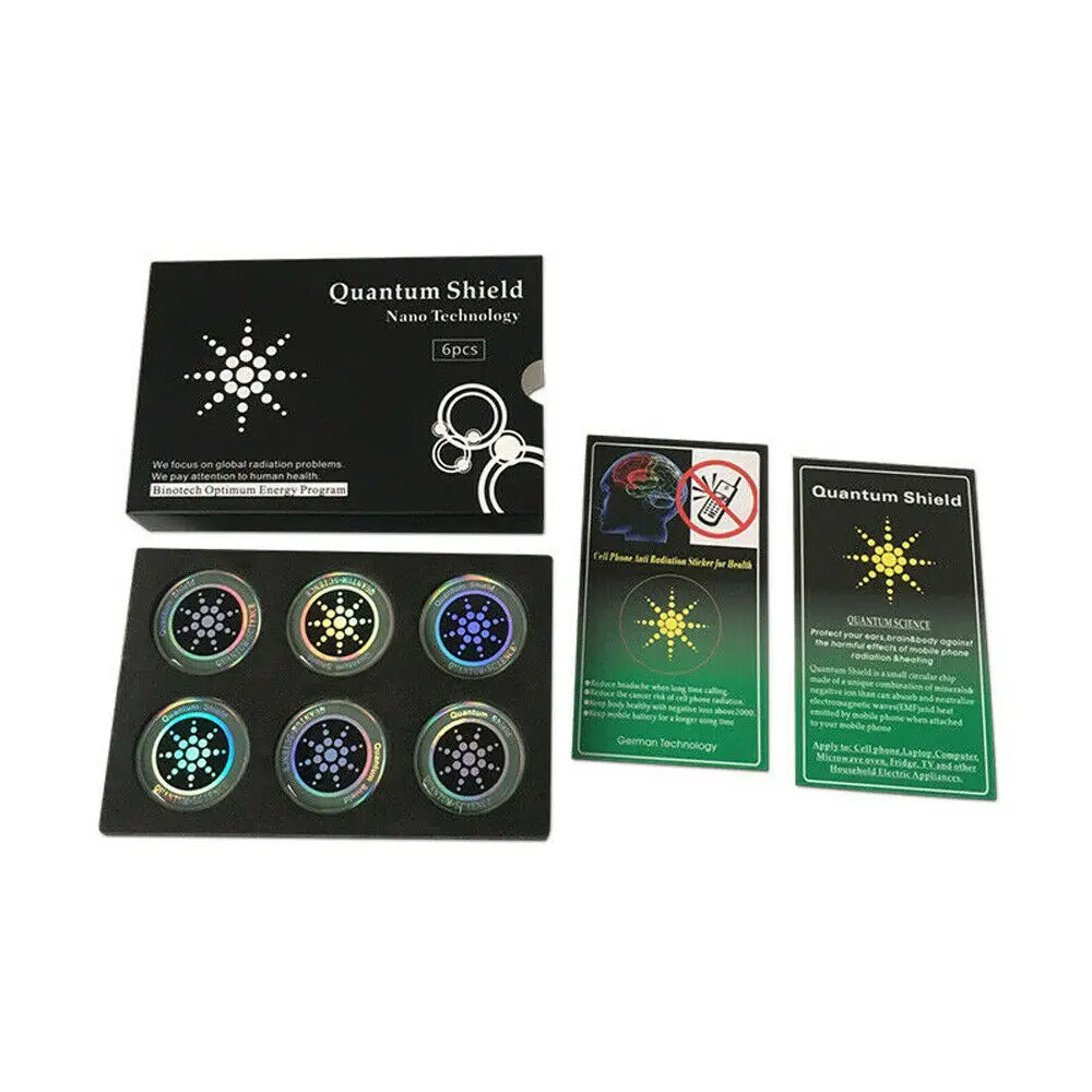 

6Pcs Quantum Shield Mobile Phone Sticker For Cell Phone Anti Radiation Protection Shield From EMF Fusion Excel Anti Radiation