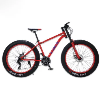 

LACK Mountain Bike FatBike Steel Frame 24 Speed Shimano Disc Brakes 26"x4.0 Wheels Long Fork