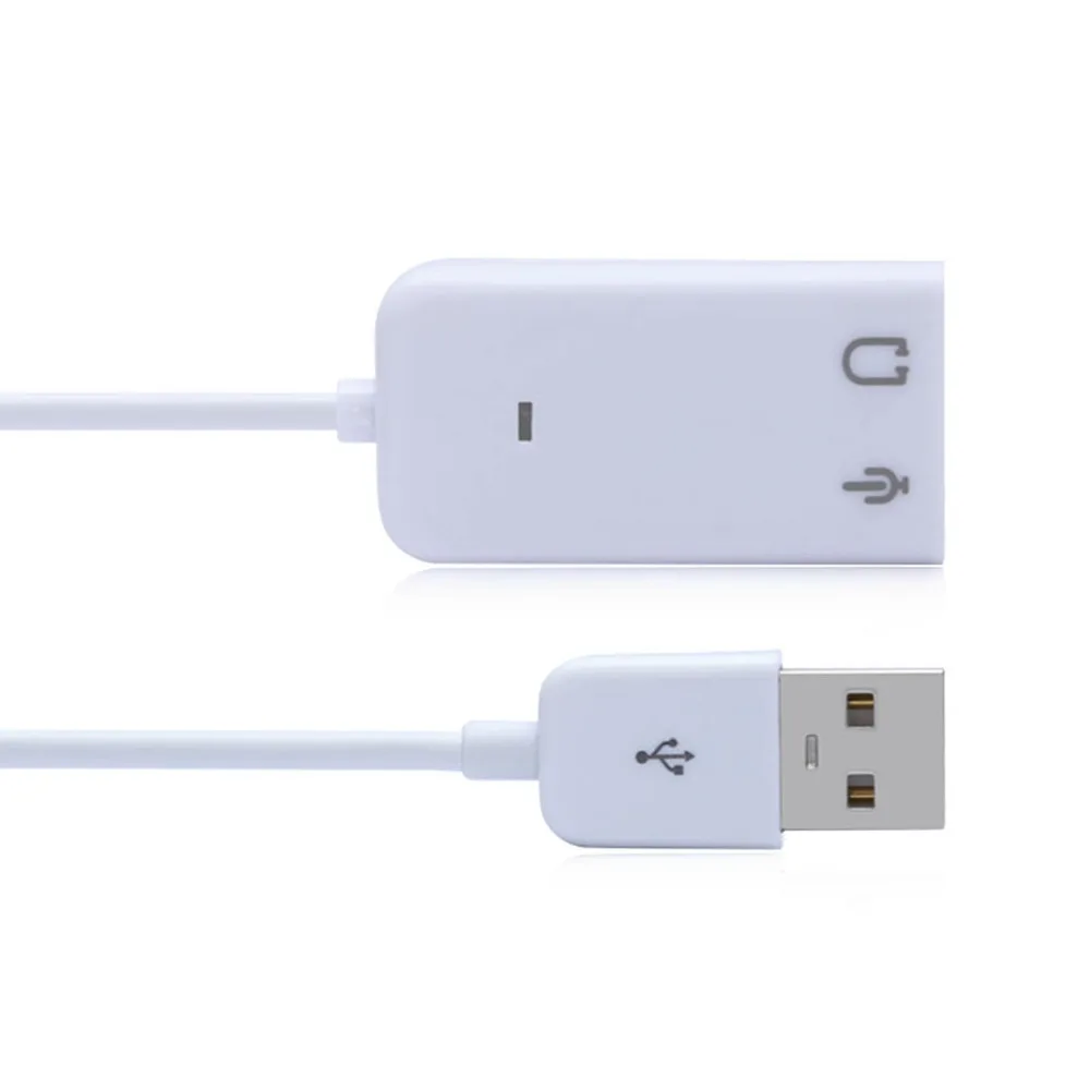 Звуковая карта NOYOKERE 3D White 2 0 виртуальный 7 1 канальный Внешний USB аудио адаптер