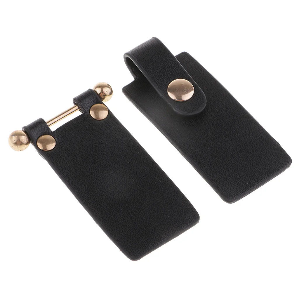 fityle 1 Set Vintage Leather Toggle Buttons for Coat Jacket Duffle Sewing With Snap Buckle