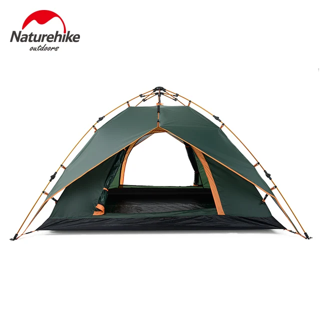 Best price at $110 Cheap NH high quality 3-4 person double layers four-season quick automatic opening camping outdoor family tent
