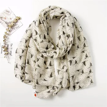 

Vintage Viscose Scarf Women Bird Cartoon Large Blanket Wrap Female Travel Scarves NEW [3562]