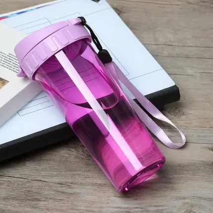 

Dirnkware 380/500ml water bottle tea rhyme hand kettles portable plastic sports bottle children's student bottle