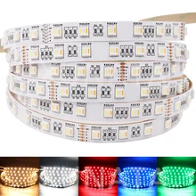 5IN1 RGB + CCT LED tira 5050 60leds 30Leds 96Leds/m 5 colores en 1 chip de CW + RGB + WW RGBW RGBWW flexible cinta de luz Led 12V 24V