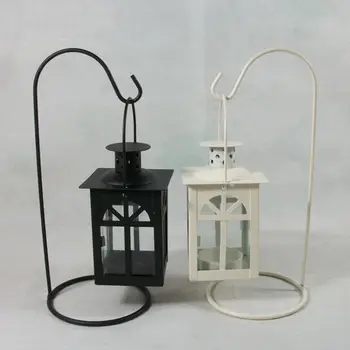

Black/White Moroccan wedding light Romantic Candle Holder Retro Hanging Lantern Lamp Decor For Dinner Home