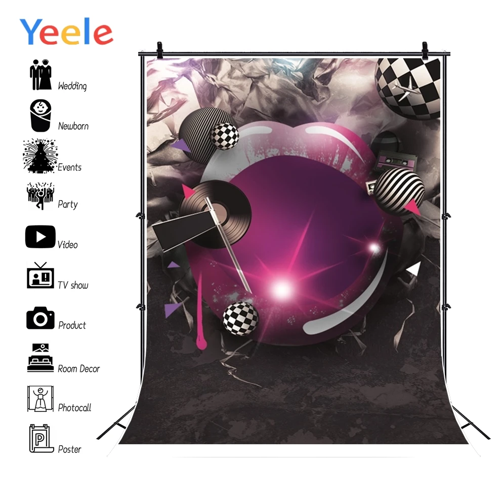 

Yeele Professional Camera Photography Backdrops Record Sing Song Disco Party Birthday Photographic Backgrounds For Photo Studio