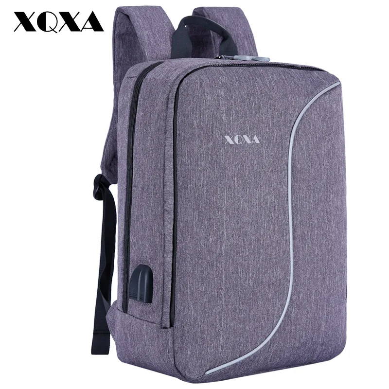 

XQXA USB Charging Anti Theft Backpack Men School Bags for Teens 15.6-17.3 inch Notebook Laptop Bagpack Daily Casaul Mochilas