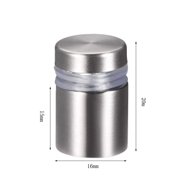 16 мм/0,6" диаметр 20 мм/0,79" Длина держатели вывесок винты настенное крепление оборудование рекламная стеклянная стойка гвоздь-Упаковка из 20