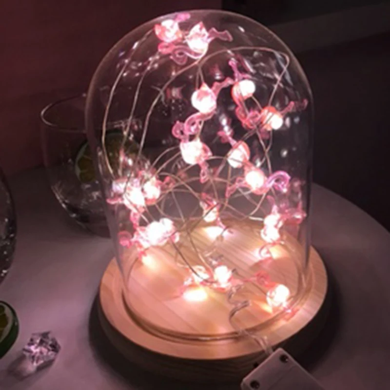 

LED Flamingo String Light Flamingo Decoration 20 Lights Unicorn Party Baby Shower Wedding Christmas Bedroom Decor Lights