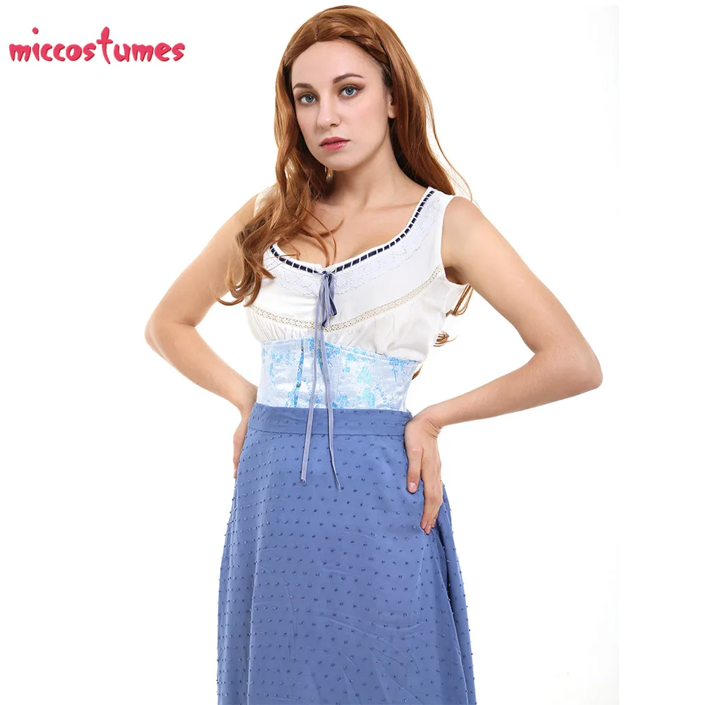 Dolores Abernathy Cosplay Costume Woman Blue Long Dress Halloween Outfit