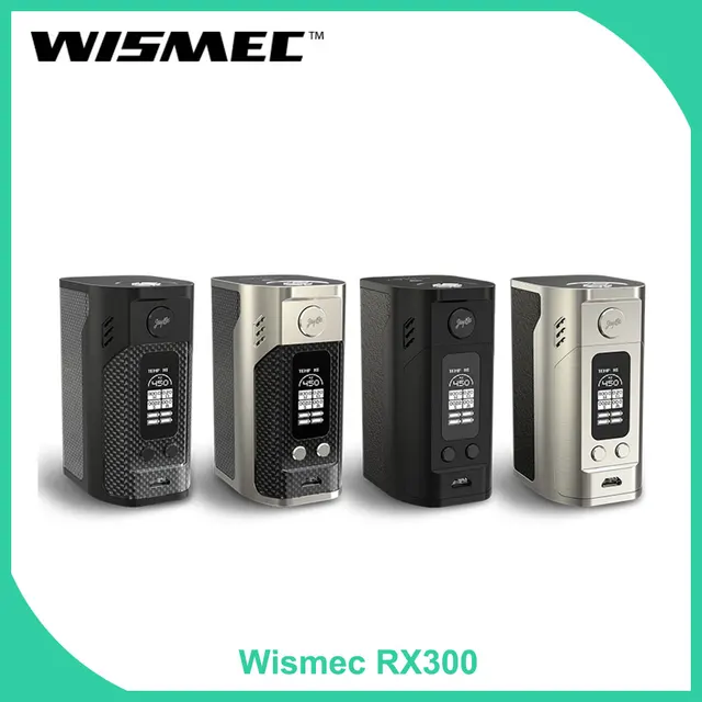 США склад оригинальный wismec reuleaux RX300 TC поле Mod кожа/углеродного волокна Батарея Mod wismec электронная сигарета vape mod