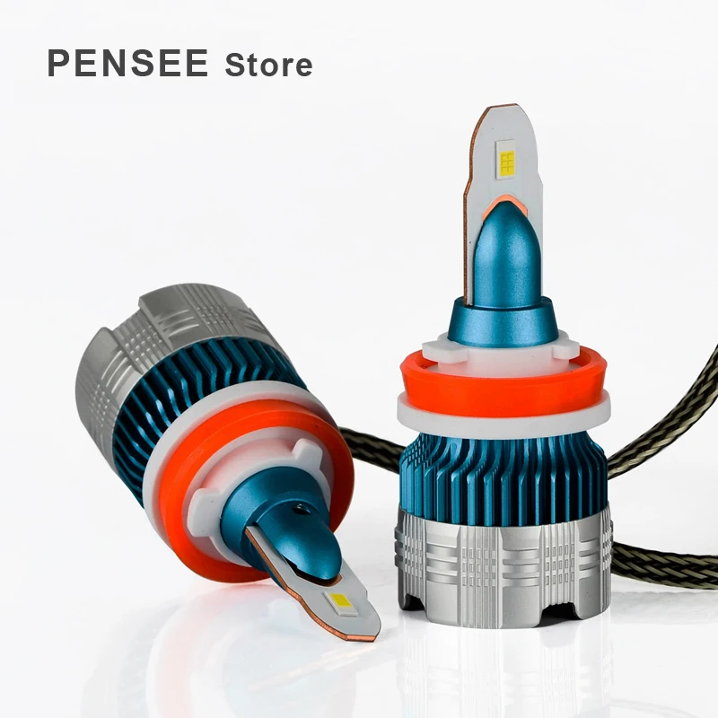 

2 Pcs Car Headlight H7 LED H4 H1 H3 H11 9005 9006 56W 9600LM Auto Headlamp 6000K Light Bulb Play and Pluy Fog Lamps