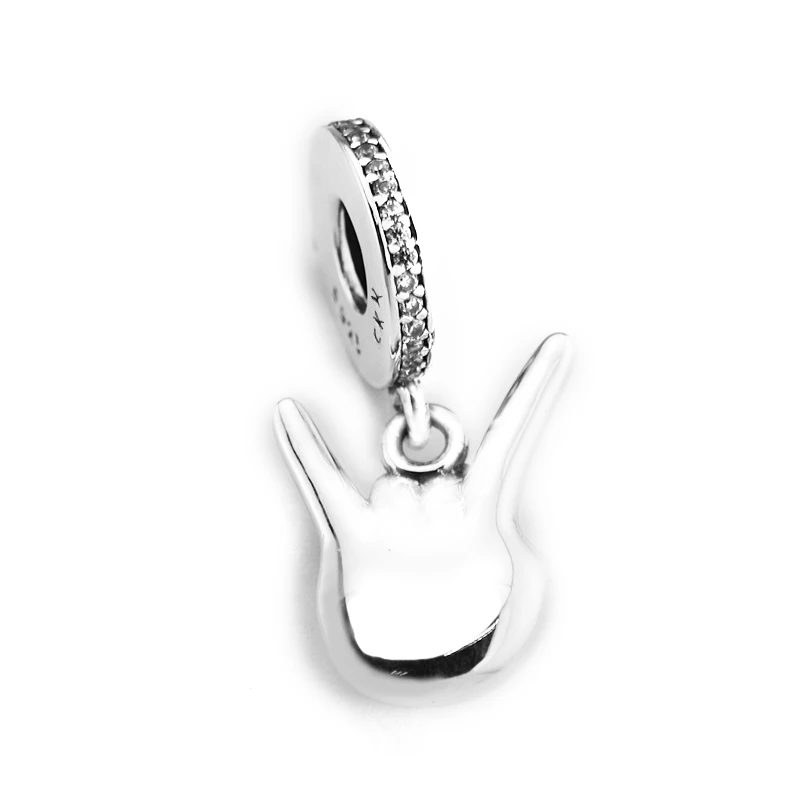 Подходит для браслетов Pandora DIY бусины для изготовления ювелирных изделий из стерлингового серебра-ювелирные изделия рок-н-ролл Подвески Серебро 925 Berloque