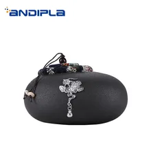 Винтажный стиль керамическая черная гончарная емкость для хранения чая серебряная подвеска Tieguanyin пуэр банки офисные кунг-фу чайный сервиз аксессуары банки