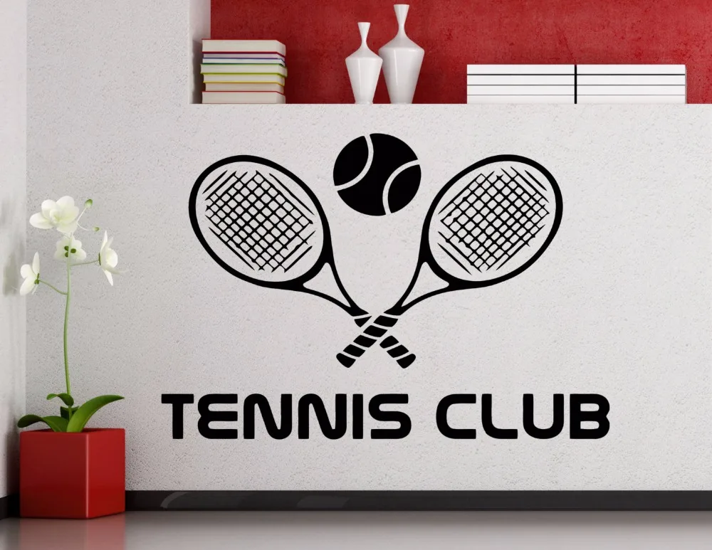 

YOYOYU Wall Sticker Tennis Club Room Door Windows Decoration Vinyl Art Home Poster Mural Removeable Decor J157