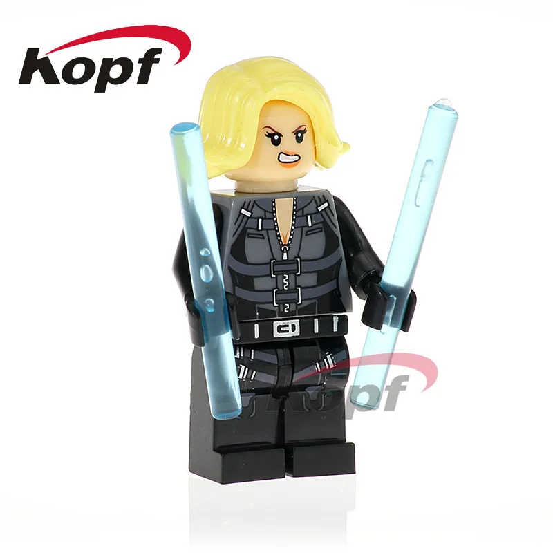 

XH 822 Super Heroes Black Widow Captain America Spiderman Lady Death Bricks Building Blocks Action Model For Children Toys Gift