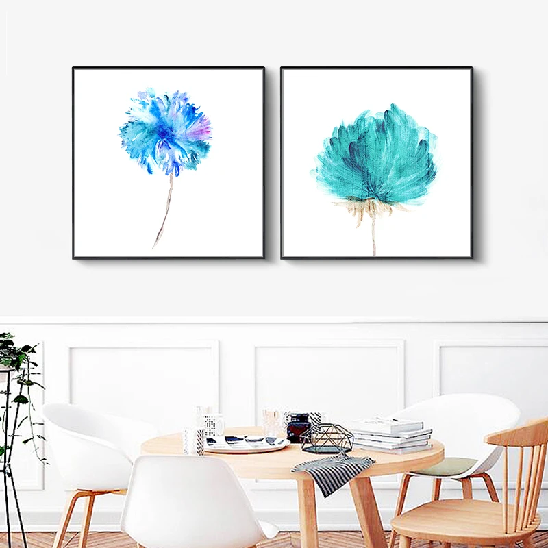 

Modern Watercolor Beautiful Plant Flower Floral Rose Canvas Art Print Poster Nordic Wall Picture Home Decor Painting No Frame