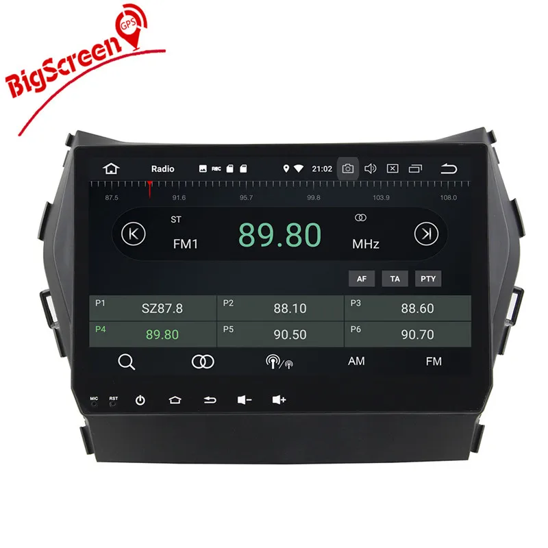 Perfect Bigscreen Android 8.0 car DVD octa Core 4GB RAM 32GB rom multimedia player for hyundai IX45 santa fe 2014+ gps stereo head units 6