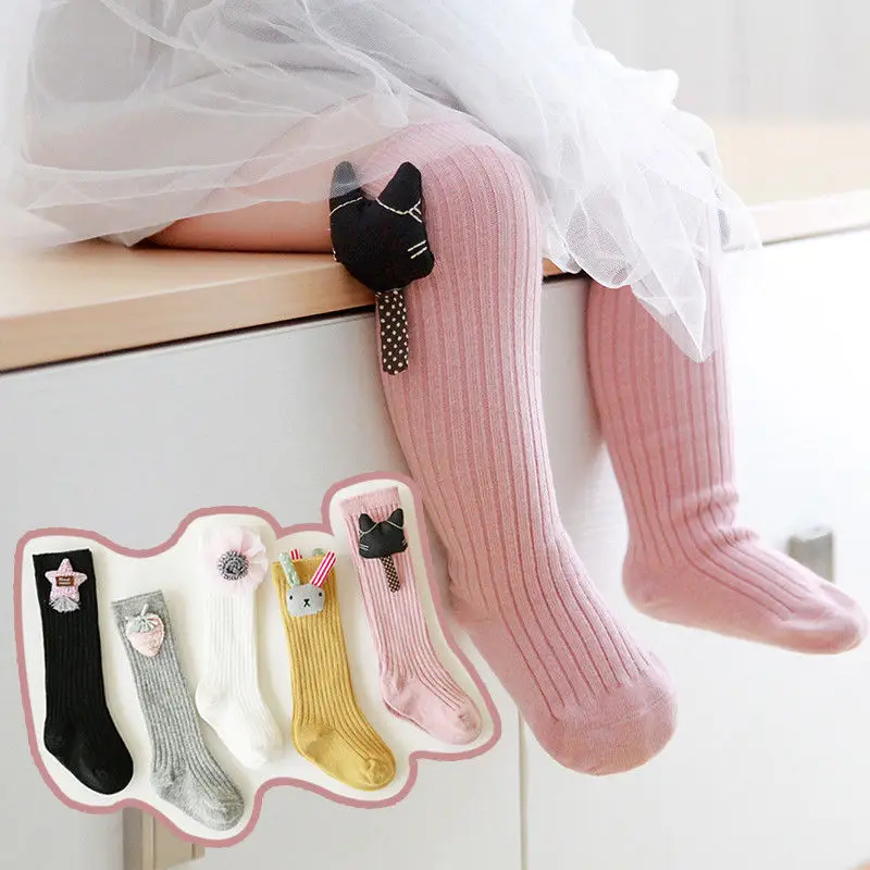 0 3T Newborn Baby Kids Girls Cotton Tights 3D cartoon Animals cute