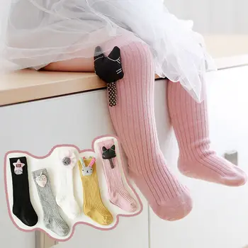 

0-3T Newborn Baby Kids Girls Cotton Tights 3D cartoon Animals cute Stockings lovely sweet over knee Hosiery brand Pantyhose