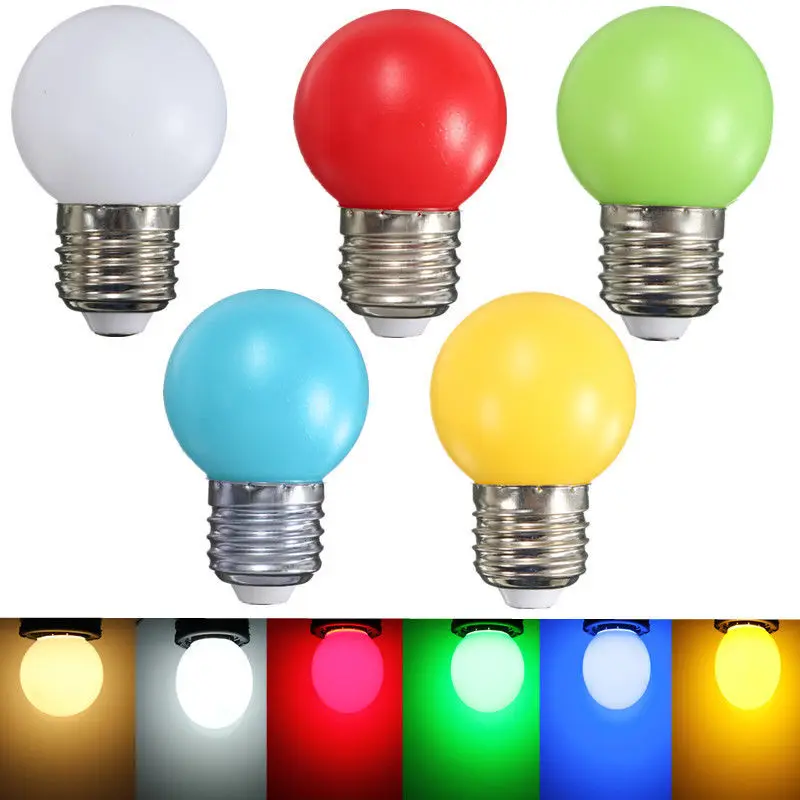 

1.5W LED Globe Bulbs E27 Colorful LED Bulbs Holiday Lamps Colorful Globe Bulb Light Bar Lights SMD 2835 Home Party Decorative