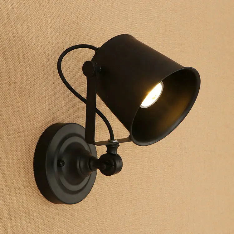 Промышленный светодиодный настенный светильник в стиле лофт, регулируемый железный светильник, винтажный настенный светильник, Светильники для внутреннего освещения