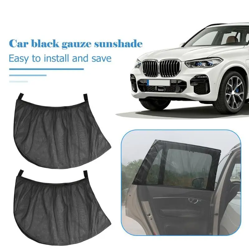 

2pcs 90x45cm/3.0x1.5ft Car Sun Shade Curtain Rear Side Window Mesh Sunshade Summer UV Protection Film