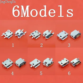 

JCD 12-60PCS/lot 6models Micro usb Connector 5p 5pin mini usb Jack For Lenovo for Sony for HUAWEI for HTC ...ecta