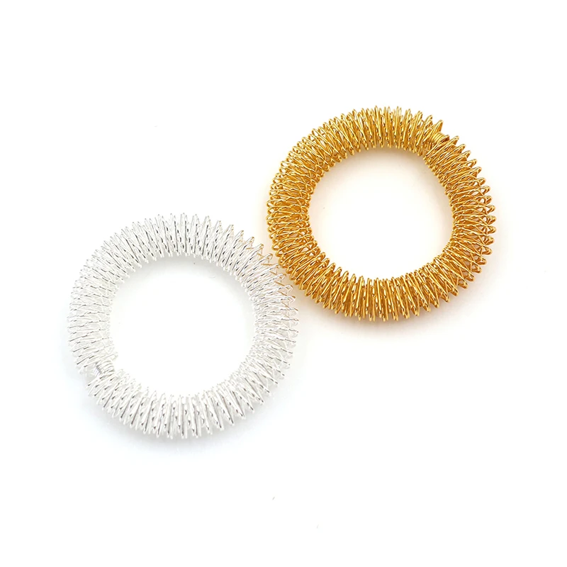 Men And Women Wrist Hand Acupuncture Bracelet Metal Massage Ring Health Care Tool Wrists Relaxation Massager Supplies Finger Massage Ring