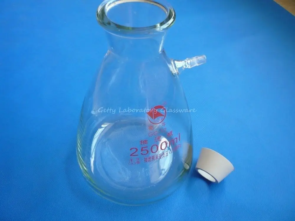 2500ml Buchner Filter Flask, Heavy Wall, Borosilicate Glass Material