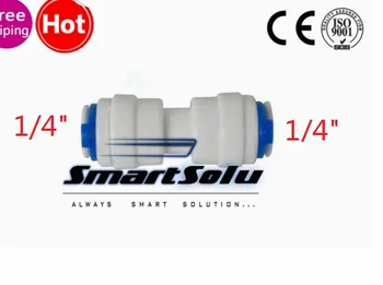 

Free shipping 50 PCS 1/4" Equal Straight Tube OD Quick Connection Fittings Aquarium RO Water System