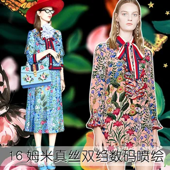 

The latest digital inkjet crepe de chine silk fabric soft silk fabric for dress crepe fabric natural silk fabric silk cloth