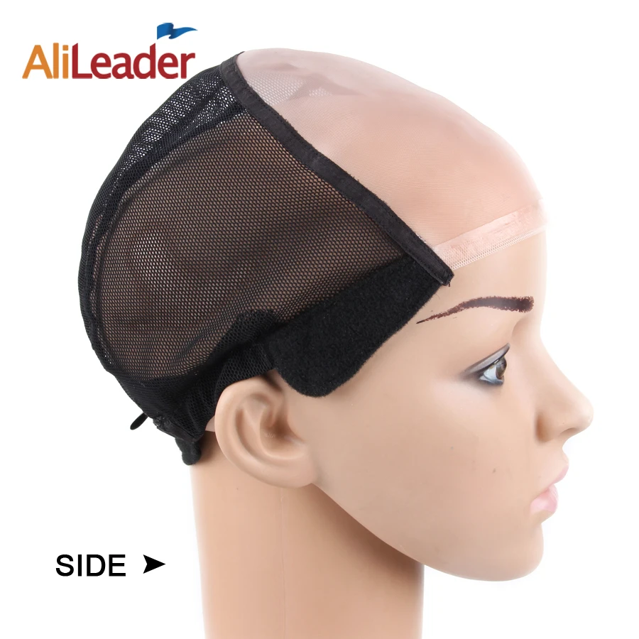 Jual 1 10 Pcs L M S Ukuran U Bagian Wig Cap Dengan Lace Cap Monofilamen Untuk Membuat Wig, profesional MONO Wig Topi Dengan Tali Adjustable
