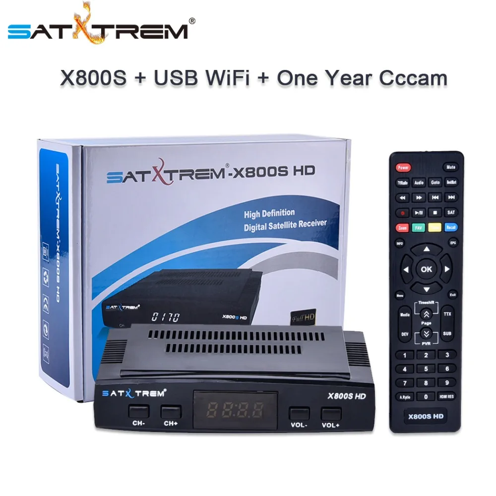 Satxtrem X800S HD DVB-S2 спутниковый ТВ-приемник декодер для тюнера+ USB WiFi+ Европа 5 Клинок поддержка биссключ 1080 P