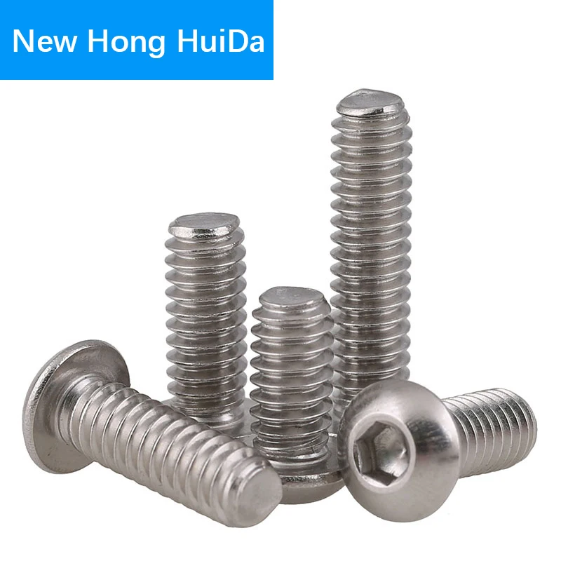 

M8 Hex Head Button Socket Cap Screw Allen Hexagon Thread Metric Pan Round Head Machine Mushroom Bolts 304 Stainless Steel