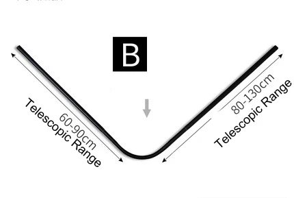 304 нержавеющая l-образная изогнутая черная душевая занавеска стержень для душевой занавески полюсы без ударов присоски для ванной комнаты занавески рельсы - Цвет: Size Near B
