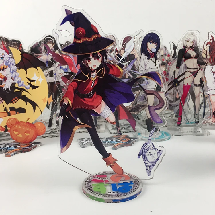 Аниме Kono Subarashii Sekai ni Shukufuku wo! Akua блузка Megumin фигурка на акриловой подставке игрушка