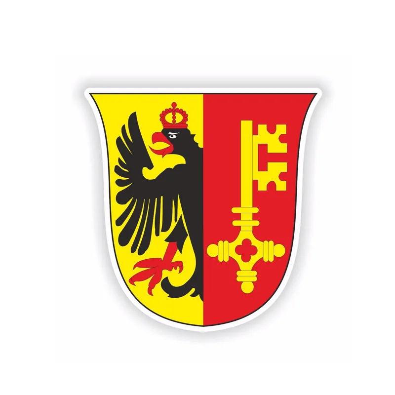 YJZT 11,5 см* 11,7 см Стайлинг Женева Швейцарский герб Светоотражающая наклейка автомобильные наклейки аксессуары 6-1945