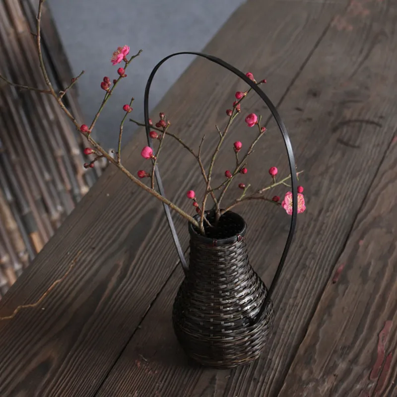 Buy Handmade Japanese Bamboo Weaving Flower Vase For