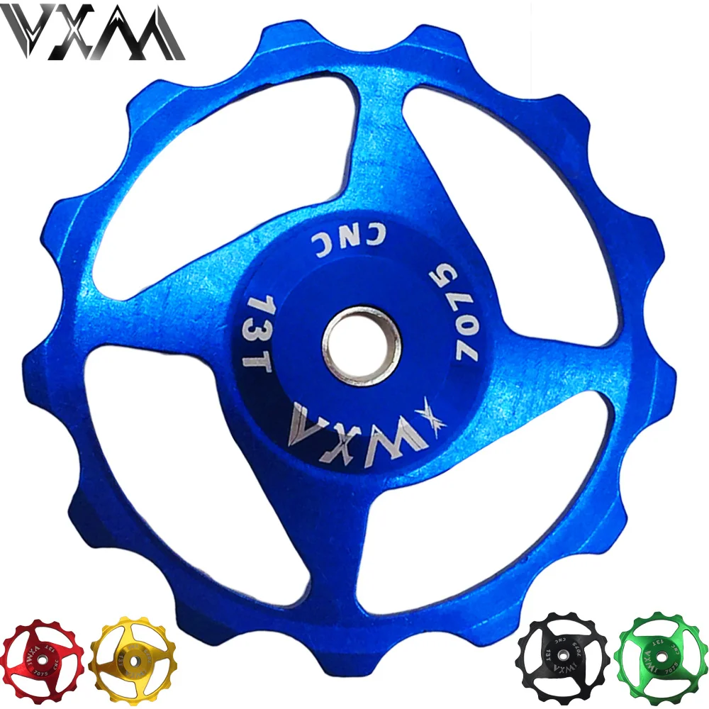 Vxm 11 طن 13 طن دراجة الخلفي derailleur جوكي عجلة تحمل بكرة cnc سبيكة دليل الأسطوانة المهمل mtb الدراجة الطريق 4/5/6 ملليمتر دراجة أجزاء
