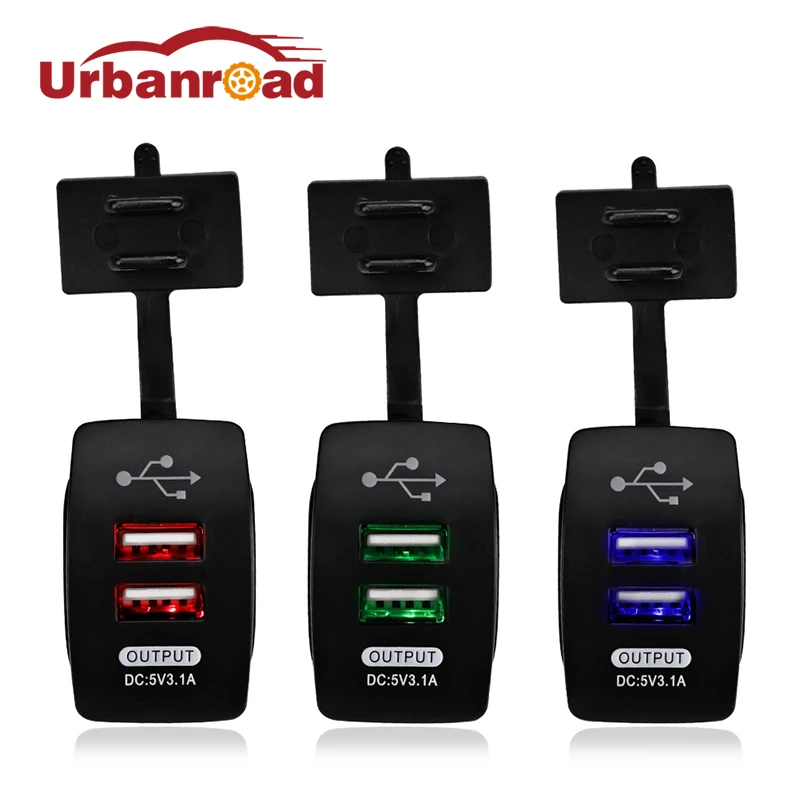 12v Dual USB зарядное устройство мотоцикла Авто Грузовик ATV Лодка розетка для