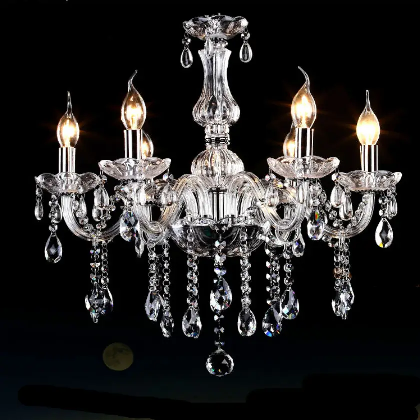 

Modern led crystal Chandelier Lustre Pendant lamp 4/6/8/10/12/15 Arms Optional Lustres De Cristal LED living room 110V-220V