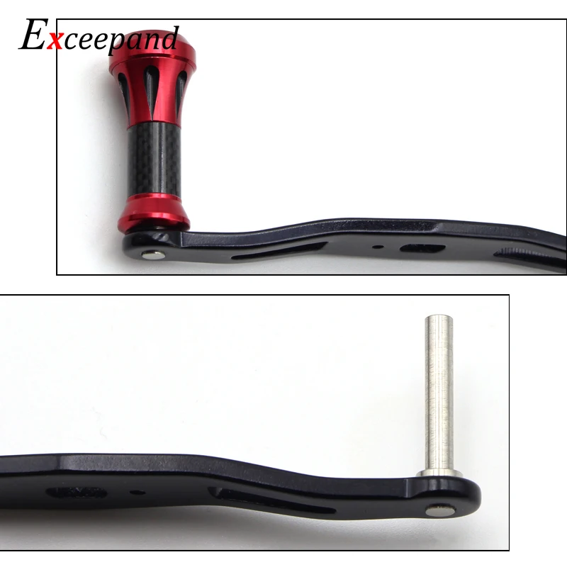 Exceepand Powerful Baitcaster Fishing Reel Handle for Abu Garcia Daiwa Low Profile Baitcasting Reel Grips Carbon Fiber Tubes