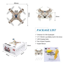 Mini Original Cheerson CX-10W 4CH 6-Axis Gyro Wifi FPV Quadcopter RTF Mini RC Drone with 0.3MP Camera 3D Flips Function