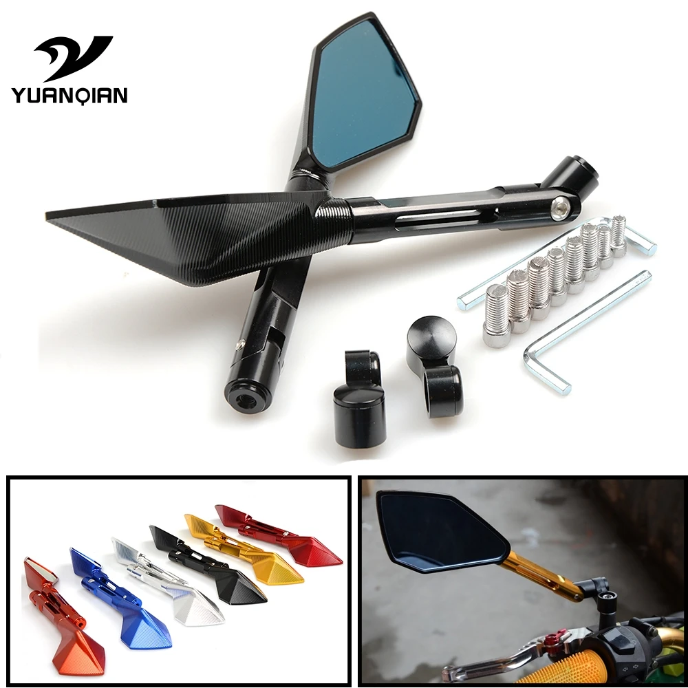 Universal CNC Motorcycle Adjustable Rearview side Mirrors For KTM TMAX 530 500 R3 Z800 Honda dirt bike kawasaki