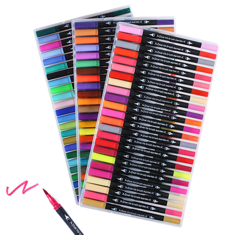 

Graphic Design School Supplies Professional Color Markers Pens Watercolor Drawing Art Markers Tips Coloring Dual Brush Pen